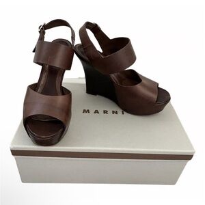 Marni Stacked Heel Wedges size 6.5